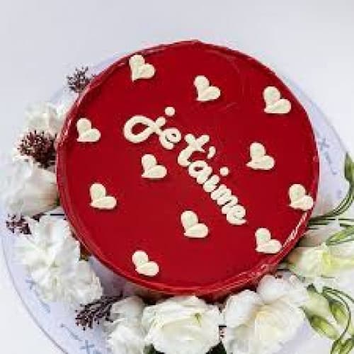 Red Je Taime Cake | Flowers Red Je Taime Cake | Flowers